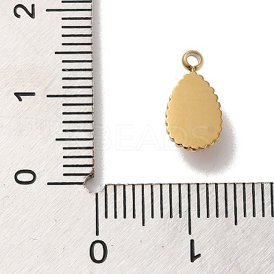 Natural Amethyst Teardrop Charms STAS-B074-04G-04-1