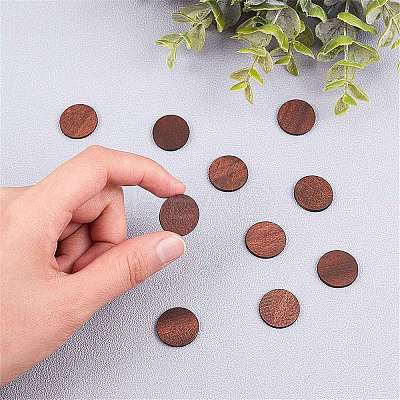 Painted Wood Cabochons WOOD-NB0001-30-1