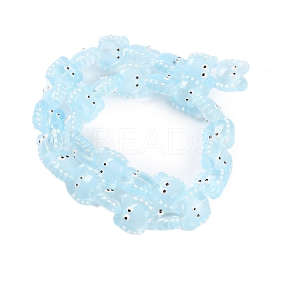 Transparent Glass Beads Strands LAMP-L078-010E-1