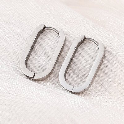Tarnish Resistant 304 Stainless Steel Huggie Hoop Earrings STAS-S103-21P-1