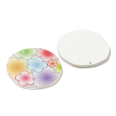 Opaque Acrylic Pendants BACR-D002-12B-1