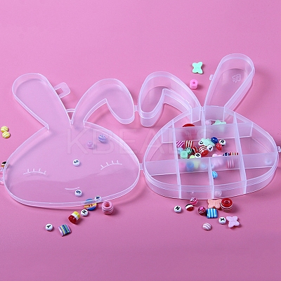 9 Grids Rabbit Shape Plastic Organizer Boxes ANIM-PW0001-115-1