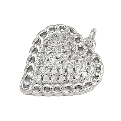 Brass Micro Pave Cubic Zirconia Pendants KK-A269-11P-1