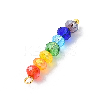 2Pcs Rainbow Color Faceted Glass Pendants PALLOY-JF02525-01S-1