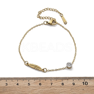 201 Stainless Steel Cable Chain Bracelets BJEW-H205-01D-G-1
