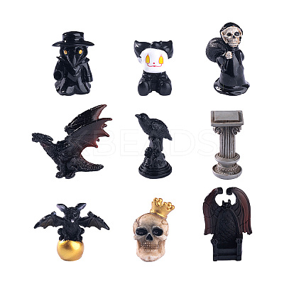 Halloween Series Opaque Resin Display Decoration DJEW-N004-03-1