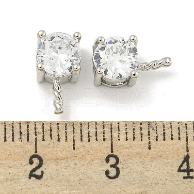 Brass with Cubic Zirconia Peg Bails KK-Q820-01P-1