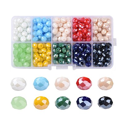Electroplate Glass Beads EGLA-X0006-01F-8mm-1