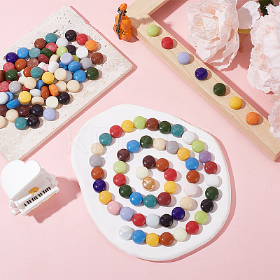 200G 6 Colors Glass Cabochons GLAA-SP0001-10-1
