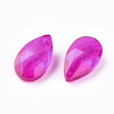 Faceted Glass Pendants GLAA-F069-S-A26-1