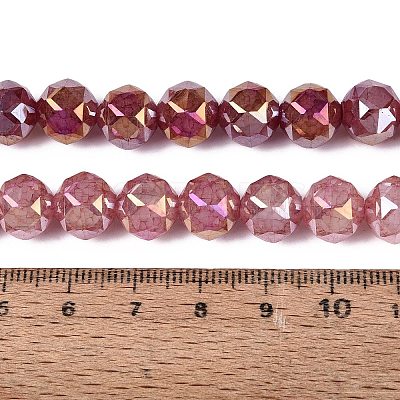 Anti-Tarnish Electroplate Glass Beads Strands GLAA-N064-10mm-14-1