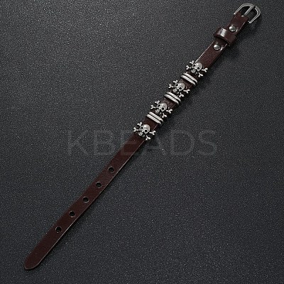 Alloy Skull Rivets Bracelet LS-BJEW-C037-04B-1
