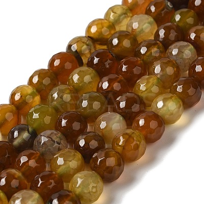 Dyed & Heated Natural Dragon Veins Agate Beads Strands X-G-P539-A01-26-1