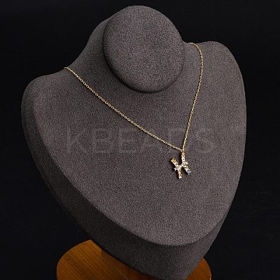 925 Sterling Silver Colorful Cubic Zirconia Constellation Pendant Cable Chain Necklaces for Women STER-R009-01G-05-1