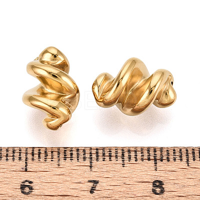 Twist Corrugated 304 Stainless Steel Beads STAS-T072-13A-G-1