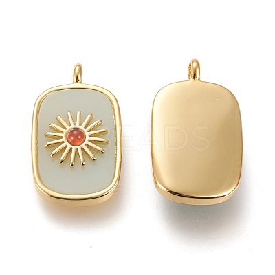 Natural Amazonite & Red Agate Pendants KK-P184-01A-08G-1