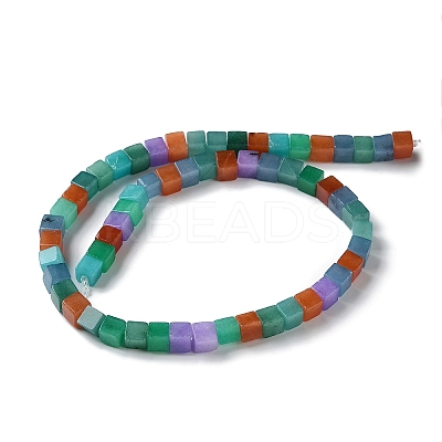 Natural Dyed White Jade Beads Strands G-Q008-C01-01G-1