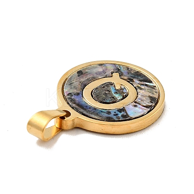 PVD Vacuum Plating 304 Stainless Steel with Paua Shell Pendants STAS-G268-02Q-G-1