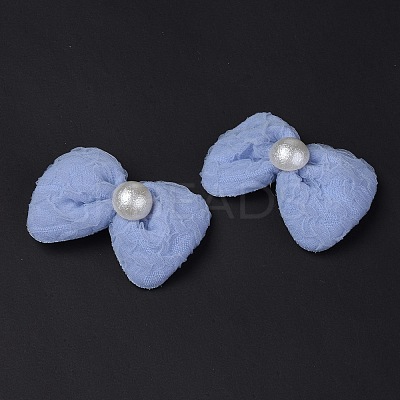 5 Pair 5 Style Bowknot & Flower Polyester Alligator Hair Clips PHAR-C012-01D-1