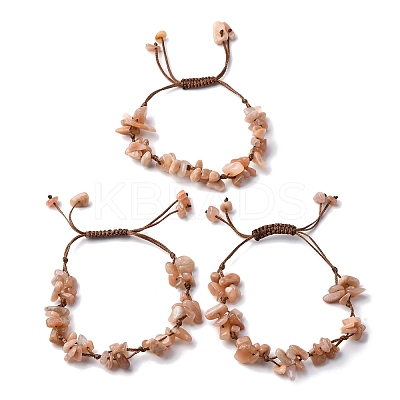 Adjustable Natural Gemstone Braided Bead Bracelets for Women BJEW-U035-02-1