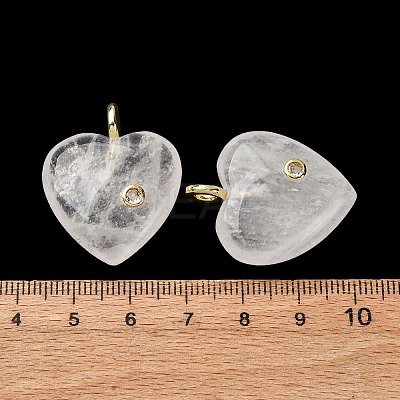 Natural Quartz Crystal Pendants G-P588-01G-11-1