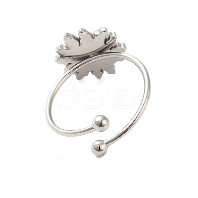 Non-Tarnish 304 Stainless Steel Open Cuff Ring RJEW-M167-09A-P-1
