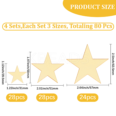 4Bags Acrylic Star Stickers DIY-GF0012-46A-1