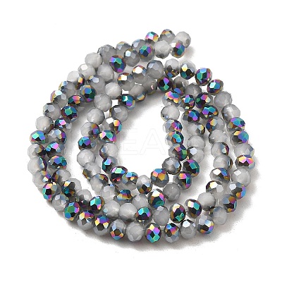 Electroplate Glass Faceted Rondelle Beads Strands EGLA-D020-4x3mm-M3-1