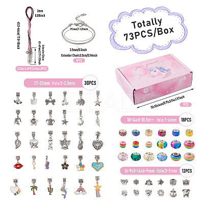 DIY Europen Bracelet Necklace Making Kit DIY-CD0001-46-1