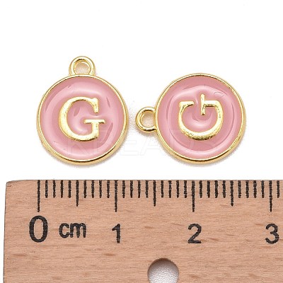 Golden Plated Alloy Enamel Charms X-ENAM-S118-07G-1