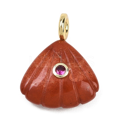 Natural Red Jasper Carved Pendants G-G330-02G-09-1