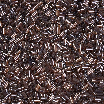 Transparent Colours Luster Glass Bugle Beads SEED-N005-001-A09-1