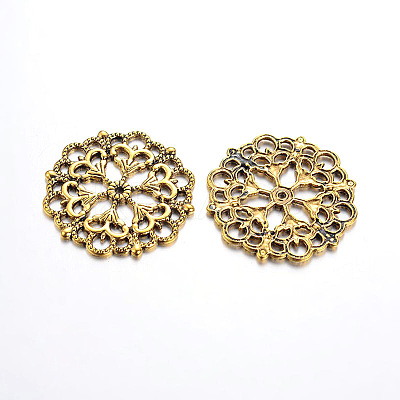 Tibetan Style Filigree Joiners Links LS-TIBE-A11623-AG-FF-1