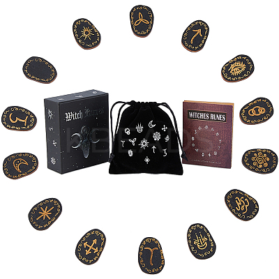 Wood Witch Runes AJEW-DC0002-03-1