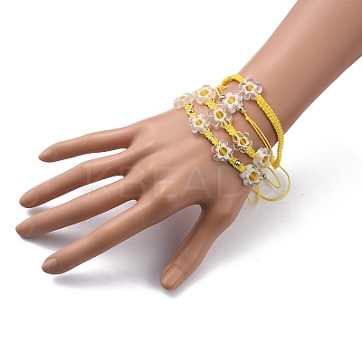 Adjustable Nylon Thread Braided Bead Bracelets Sets BJEW-JB05959-1
