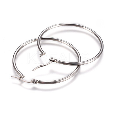 Tarnish Resistant 201 Stainless Steel Hoop Earrings EJEW-I232-02B-P-1