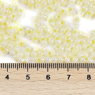 Opaque Colours Luster Glass Seed Beads SEED-K010-04H-1