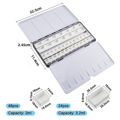 Plastic Empty Watercolor Paint Pans AJEW-PH0017-45-1