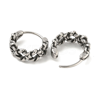 316 Surgical Stainless Steel Hoop Earrings for Women and Men EJEW-D096-15A-AS-1