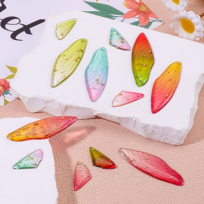 20Pcs 10 Styles Transparent Resin Big Pendants RESI-TA0003-25D-1