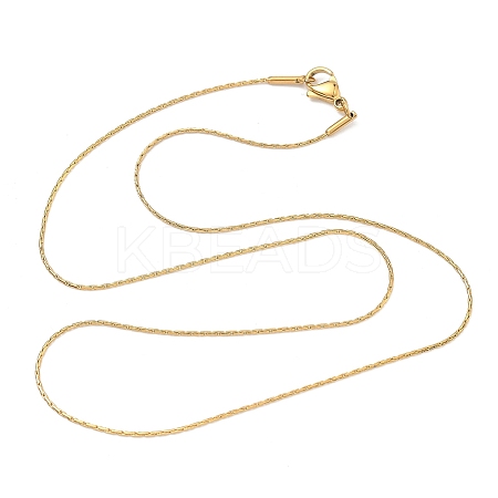 Ion Plating(IP) 304 Stainless Steel Boston Chain Necklaces X-STAS-O053-15G-01-1