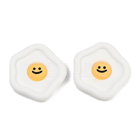 Smiley Face Resin Cabochons CRES-S372-01F-1