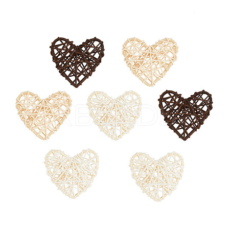 Heart Rattan Balls AJEW-CJ0001-12-1