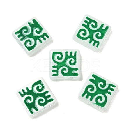 Dyed & Heated Baking Paint Glass Beads LAMP-D004-03C-1