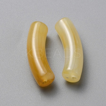 Opaque Acrylic Beads MACR-WH0007-83H-1