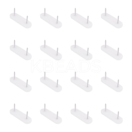 Plastic Head and Double Iron Pins Nail Glide AJEW-WH0065-01-1