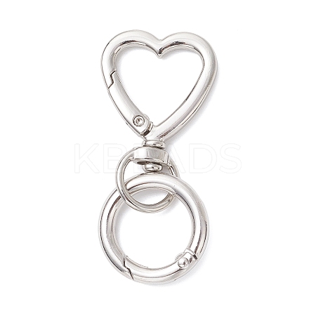 Zinc Alloy Heart Swivel Hook Clasps KEYC-JKC01440-1