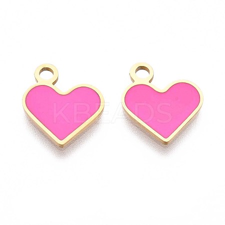 304 Stainless Steel Enamel Charms STAS-L022-483G-01-1