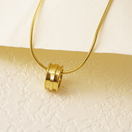 Stylish 304 Stainless Steel Waist Column Pendant Necklace for Women's Daily Wear DU9247-1-1