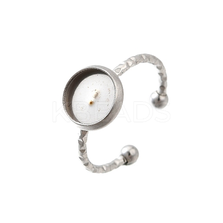 304 Stainless Steel Cuff Ring Components RJEW-H250-02C-P-1